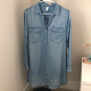 H&M denim button-up top